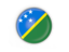 Solomon Islands. Round button with metal frame. Download icon.