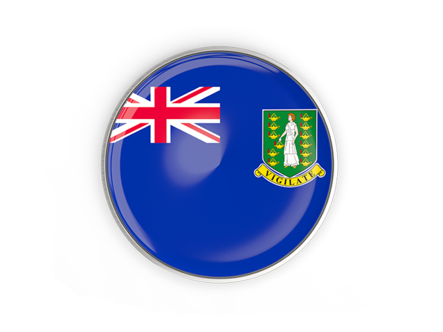 Round button with metal frame. Download flag icon of Virgin Islands at PNG format