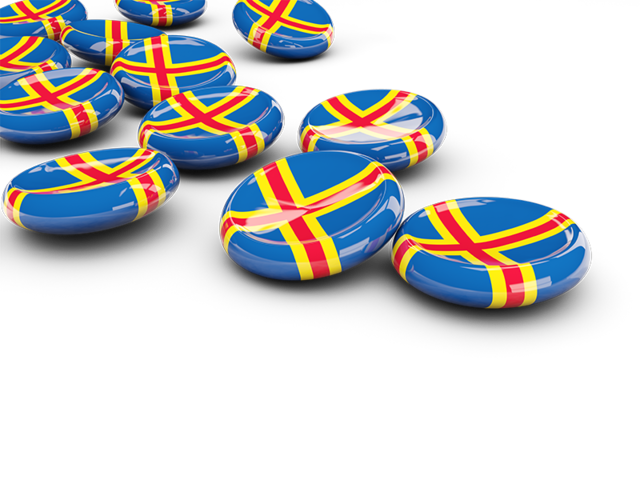 Round buttons. Download flag icon of Aland Islands at PNG format