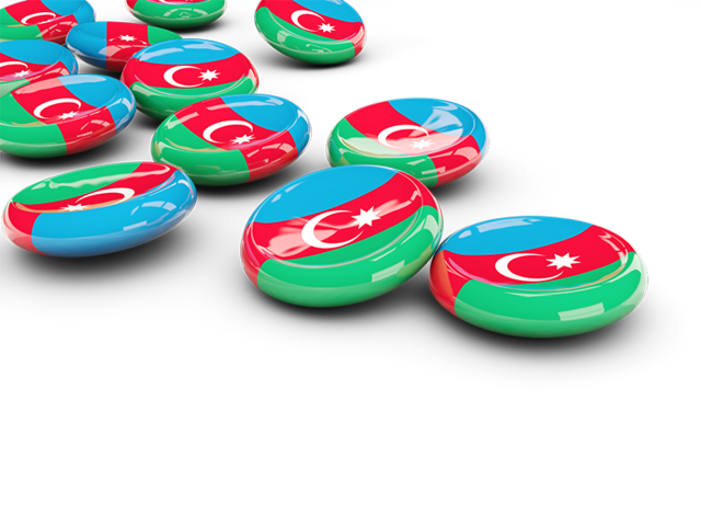 Round buttons. Download flag icon of Azerbaijan at PNG format