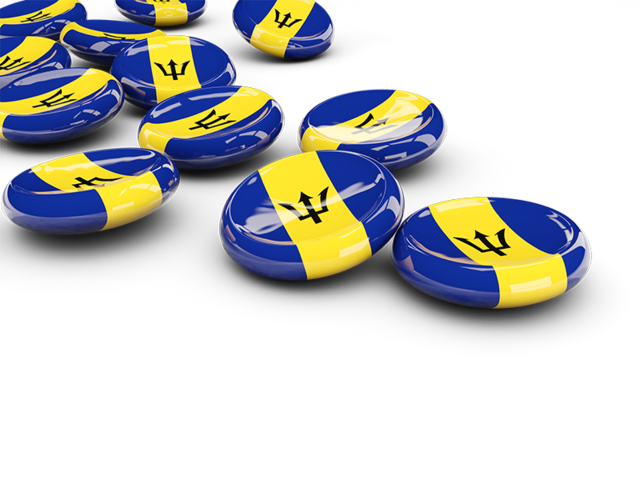 Round buttons. Download flag icon of Barbados at PNG format