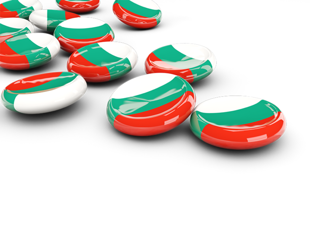 Round buttons. Download flag icon of Bulgaria at PNG format