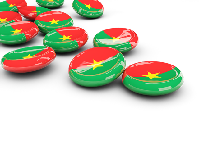 Round buttons. Download flag icon of Burkina Faso at PNG format