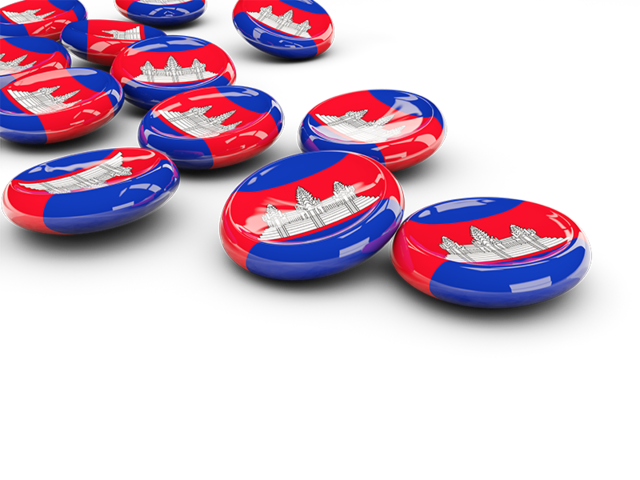 Round buttons. Download flag icon of Cambodia at PNG format
