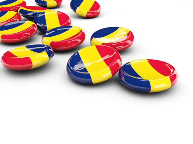 Round buttons. Download flag icon of Chad at PNG format