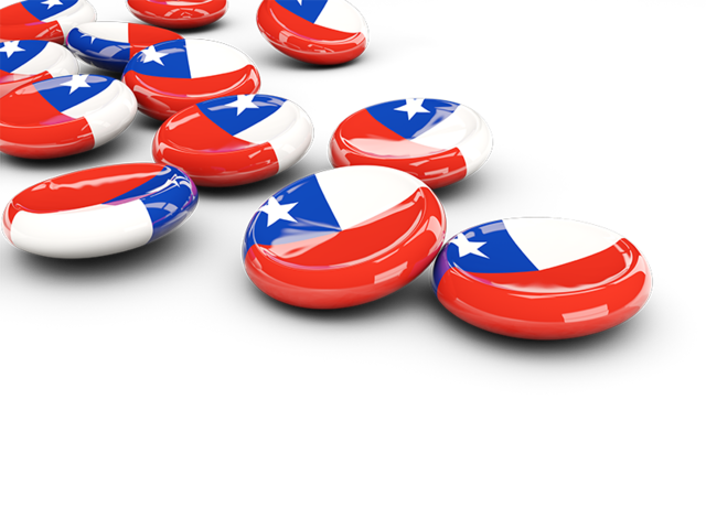 Round buttons. Download flag icon of Chile at PNG format