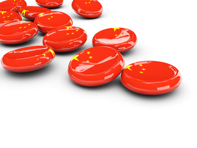 Round buttons. Download flag icon of China at PNG format