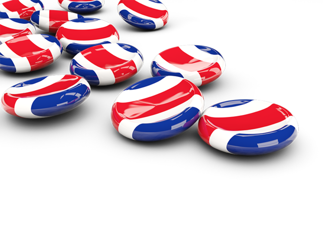 Round buttons. Download flag icon of Costa Rica at PNG format