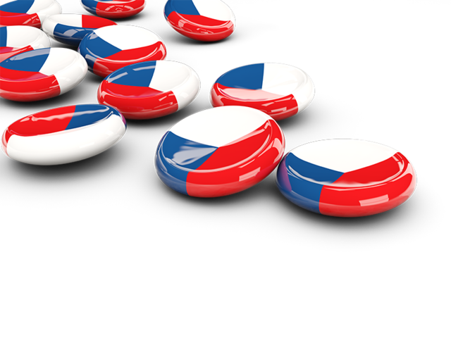 Round buttons. Download flag icon of Czech Republic at PNG format