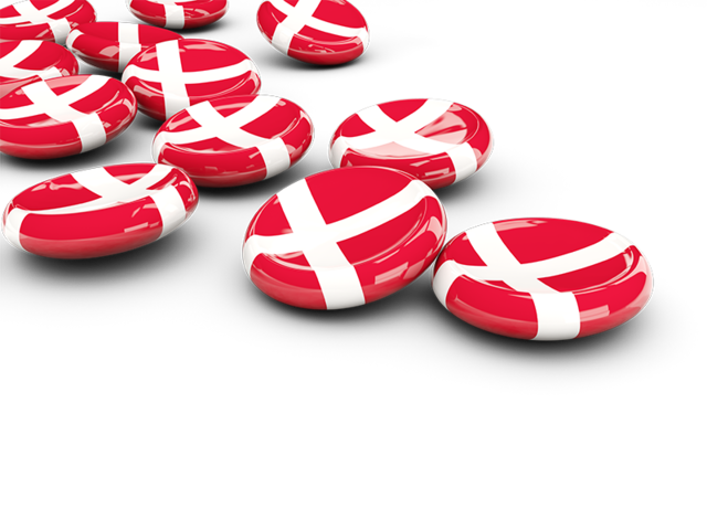 Round buttons. Download flag icon of Denmark at PNG format