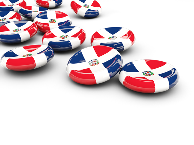 Round buttons. Download flag icon of Dominican Republic at PNG format