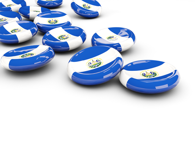 Round buttons. Download flag icon of El Salvador at PNG format