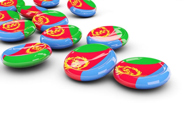 Round buttons. Download flag icon of Eritrea at PNG format