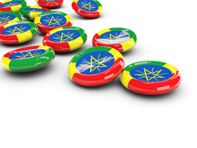 Round buttons. Download flag icon of Ethiopia at PNG format