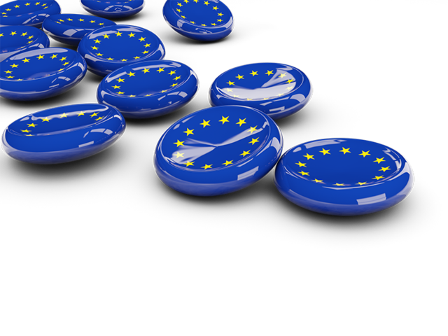 Round buttons. Download flag icon of European Union at PNG format