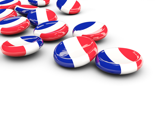 Round buttons. Download flag icon of France at PNG format