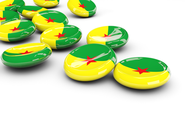 Round buttons. Download flag icon of French Guiana at PNG format