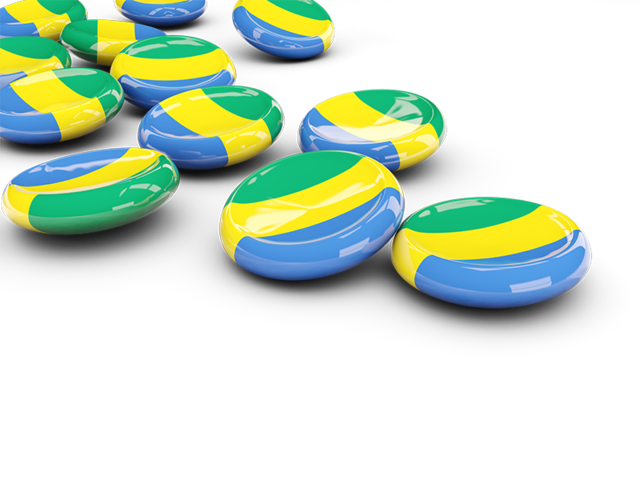 Round buttons. Download flag icon of Gabon at PNG format