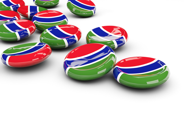 Round buttons. Download flag icon of Gambia at PNG format