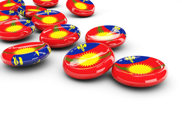 Round buttons. Download flag icon of Guadeloupe at PNG format