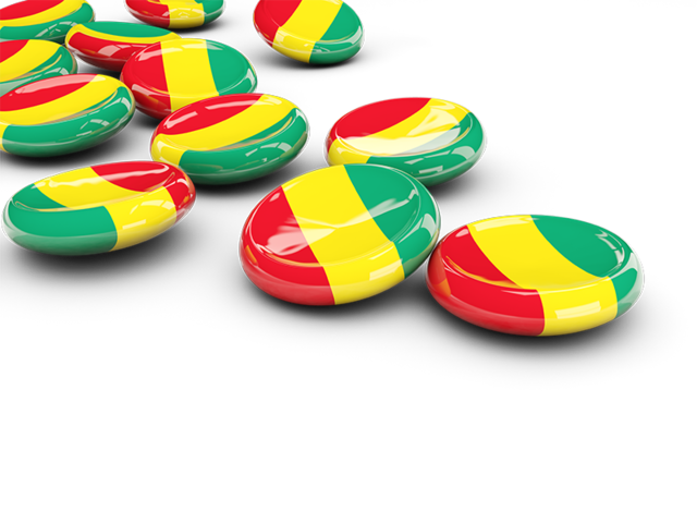 Round buttons. Download flag icon of Guinea at PNG format