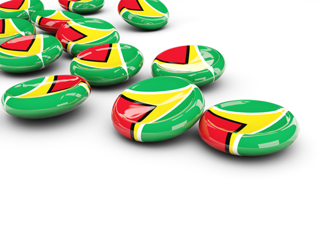 Round buttons. Download flag icon of Guyana at PNG format