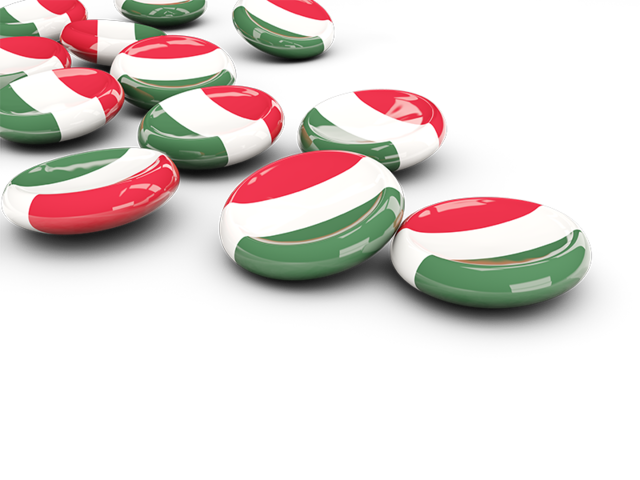 Round buttons. Download flag icon of Hungary at PNG format