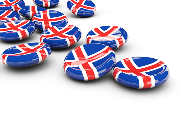 Round buttons. Download flag icon of Iceland at PNG format