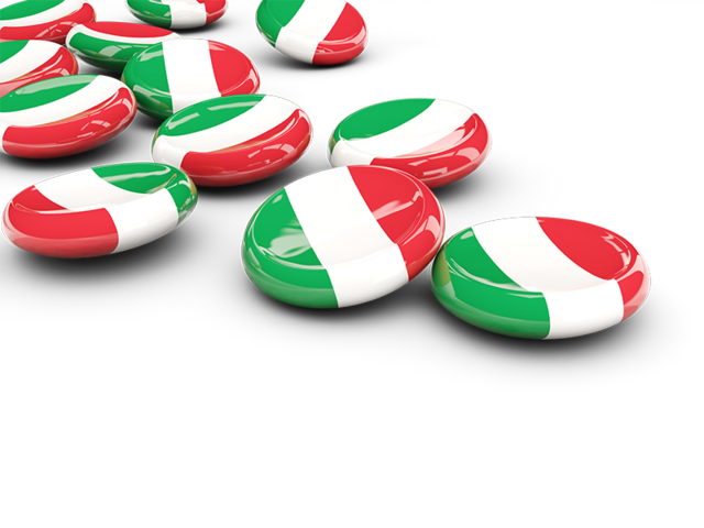 Round buttons. Download flag icon of Italy at PNG format