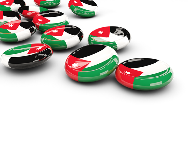 Round buttons. Download flag icon of Jordan at PNG format