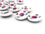 South Korea. Round buttons. Download icon.