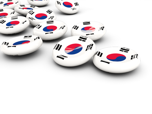 Round buttons. Download flag icon of South Korea at PNG format