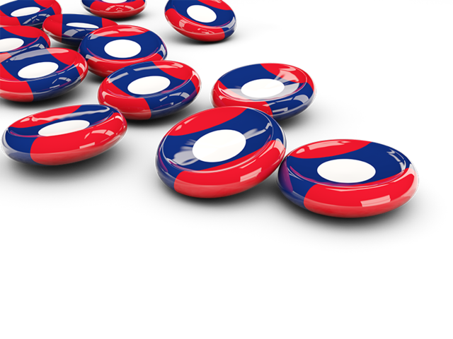 Round buttons. Download flag icon of Laos at PNG format