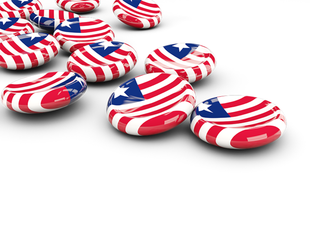 Round buttons. Download flag icon of Liberia at PNG format