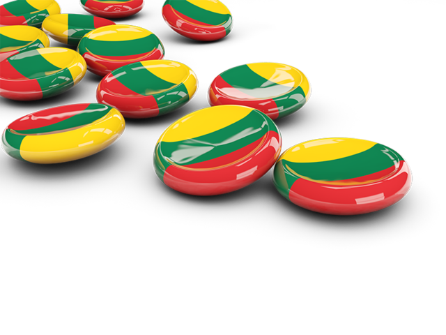 Round buttons. Download flag icon of Lithuania at PNG format