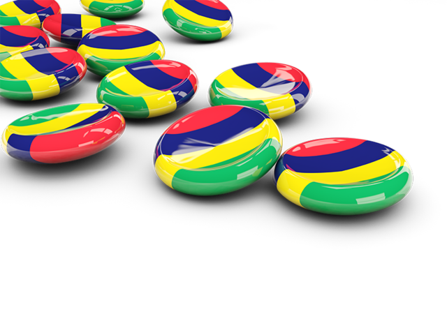 Round buttons. Download flag icon of Mauritius at PNG format