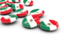 Mexico. Round buttons. Download icon.