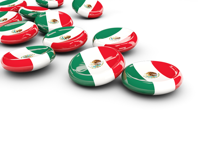 Round buttons. Download flag icon of Mexico at PNG format