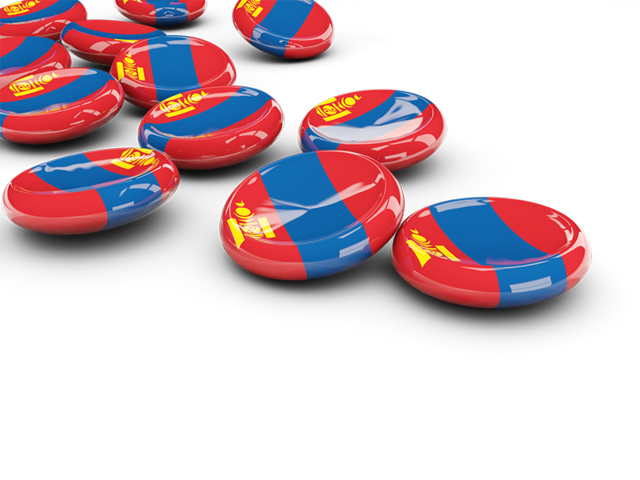 Round buttons. Download flag icon of Mongolia at PNG format