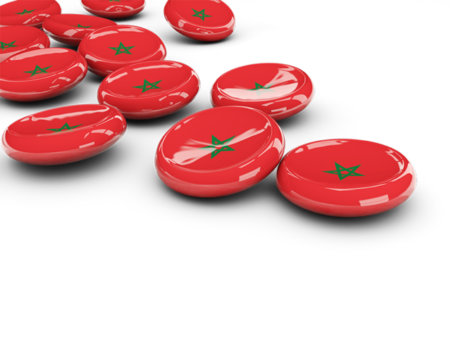 Round buttons. Download flag icon of Morocco at PNG format