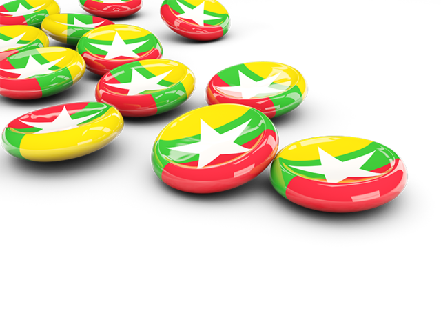 Round buttons. Download flag icon of Myanmar at PNG format