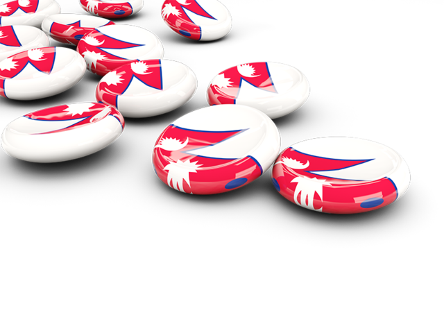 Round buttons. Download flag icon of Nepal at PNG format