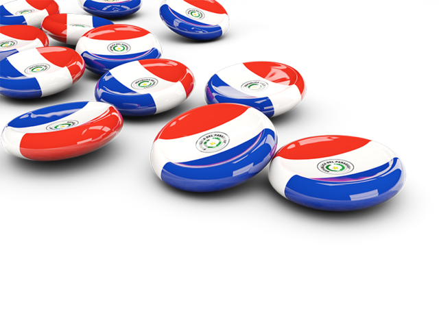 Round buttons. Download flag icon of Paraguay at PNG format