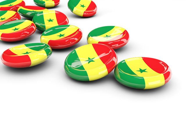 Round buttons. Download flag icon of Senegal at PNG format