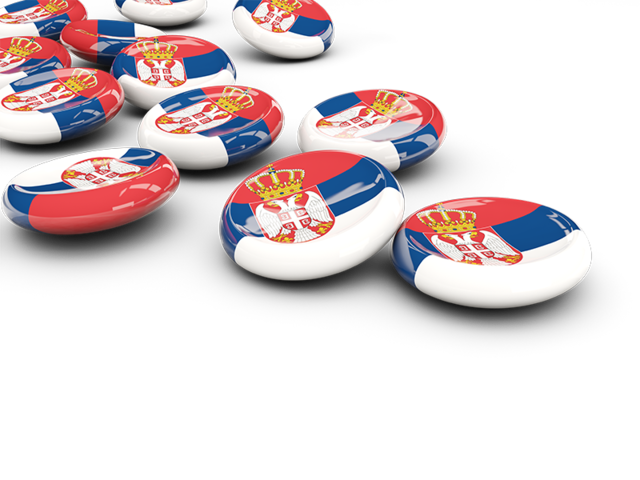 Round buttons. Download flag icon of Serbia at PNG format
