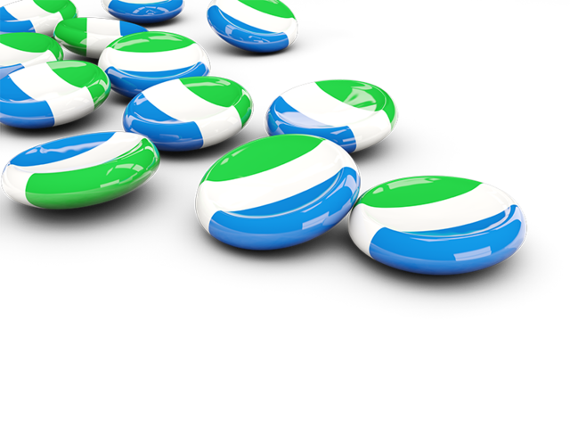 Round buttons. Download flag icon of Sierra Leone at PNG format