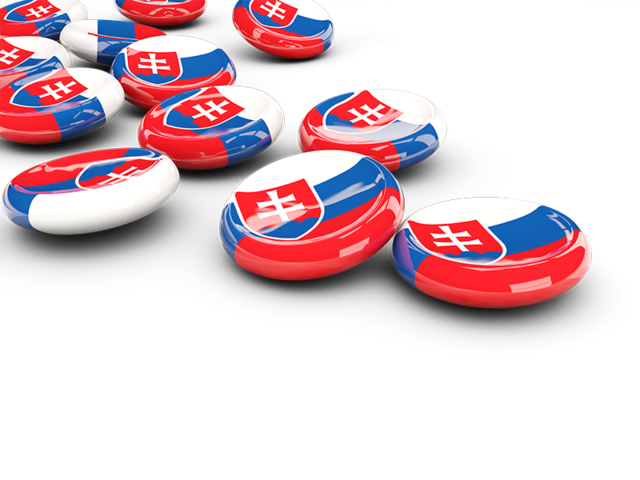 Round buttons. Download flag icon of Slovakia at PNG format