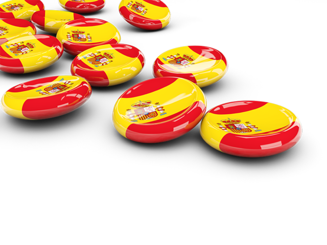 Round buttons. Download flag icon of Spain at PNG format