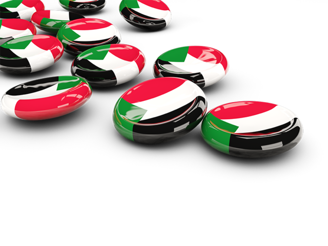 Round buttons. Download flag icon of Sudan at PNG format