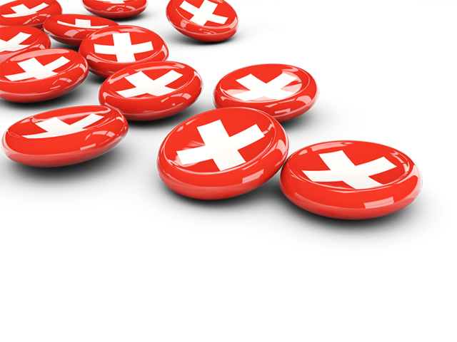 Round buttons. Download flag icon of Switzerland at PNG format